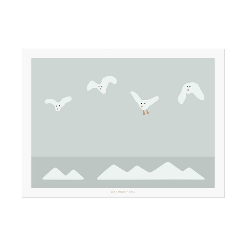 Postkarte - Flying Seagulls